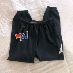 Slightly Used Aviator Nation Lighting Bolt Charcoal Sweatpants !!